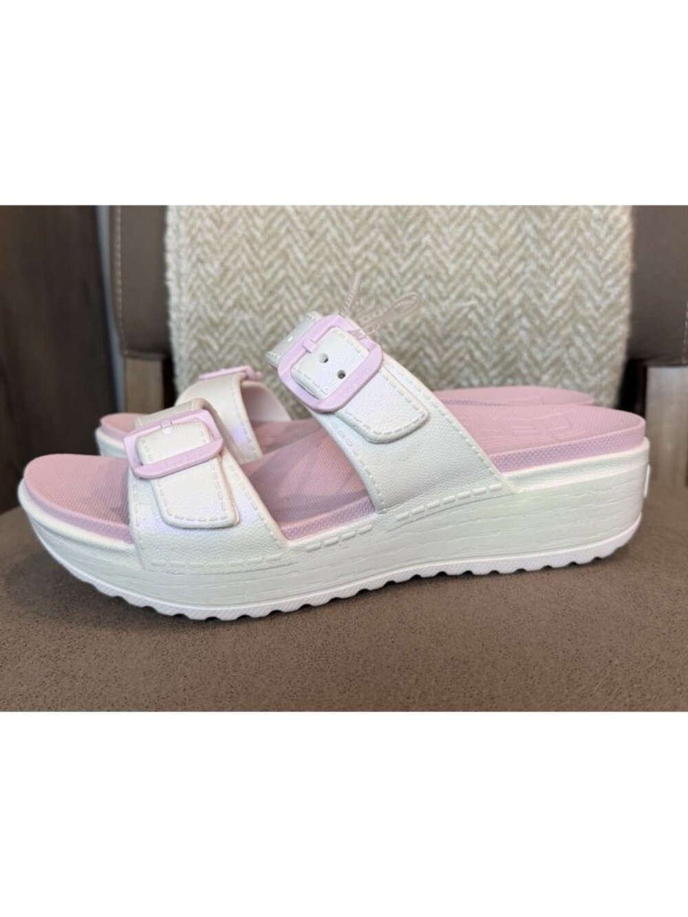 Dansko Kandi Pearl Iridescent Pink Platform Sandal Women's Size 9.5 - 10 EU 40